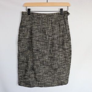Yves Saint Laurent YSL Tweed Pencil Skirt Made in Italy FR40